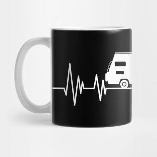 van heartbeat ,car trip camping heartbeat hiking van hippie Mug